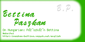 bettina paszkan business card